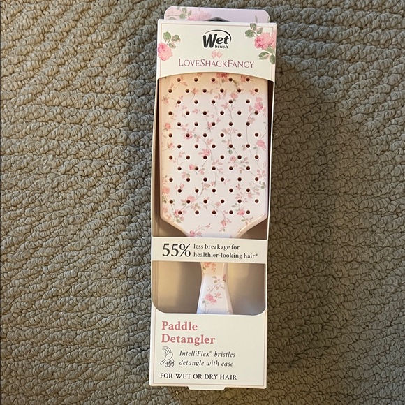 LoveShackFancy Floral Paddle Detangler Brush - Picture 1 of 4